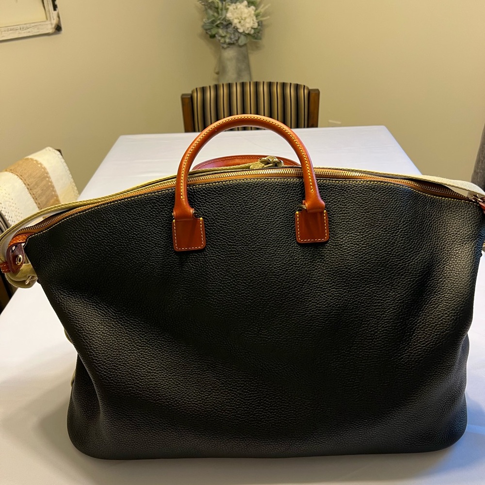 NWOT Dooney & Bourke Black Leather Weekender bag - Picture 4 of 14